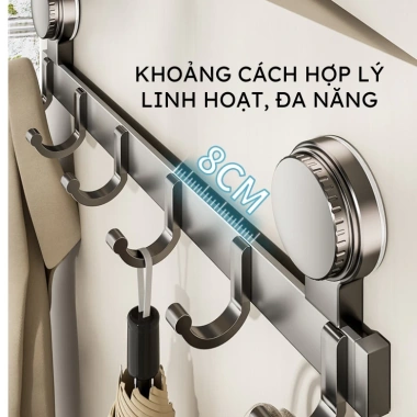 Móc treo đồ AKICHI nhôm chống gỉ, cốc hút chân không - Treo áo, đồ tắm, tường 199.000 VND 6