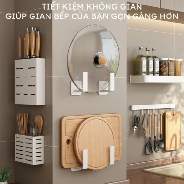 Móc treo đồ bếp PENZI - Dán tường keo không khoan, nhôm chống gỉ, chịu lực mạnh, 189k