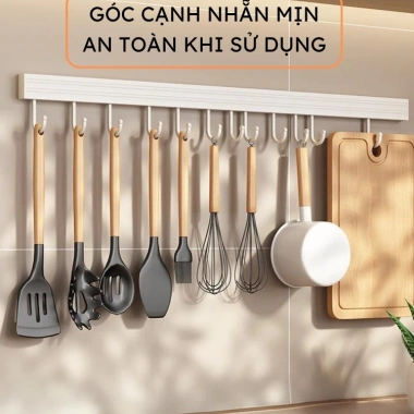 Móc treo đồ bếp PENZI - Dán tường keo không khoan, nhôm chống gỉ, chịu lực mạnh, 189k 6 Móc treo đồ bếp PENZI - Dán tường keo không khoan, nhôm chống gỉ, chịu lực mạnh, 189k 6