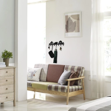 Móc treo đồ đa năng dán tường hình khay trà sơn tĩnh điện A05 - Giá chỉ 74.045₫