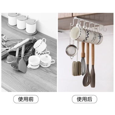Móc treo đồ đa năng gắn kẹp sắt tiện lợi cho tủ bếp, quần áo, kệ bàn, cốc ly, dụng cụ nấu ăn - 42.000₫