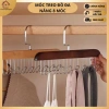 Móc treo đồ đa năng gỗ 8 móc, 2 dây xoay 360° - Treo lót, khăn, thắt lưng, cà vạt, tiện dụng, chỉ 11.899₫