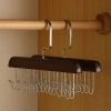 Móc treo đồ đa năng gỗ 8 móc, 2 dây xoay 360° - Treo lót, khăn, thắt lưng, cà vạt, tiện dụng, chỉ 11.899₫ 4