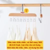 Móc treo đồ đa năng gỗ 8 móc, 2 dây xoay 360° - Treo lót, khăn, thắt lưng, cà vạt, tiện dụng, chỉ 11.899₫ 8