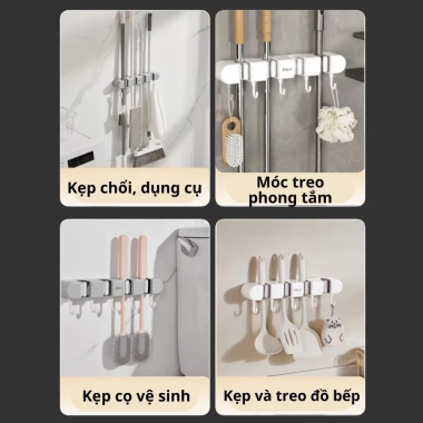 Móc treo đò dán tường đa năng cao cấp - Thiết kế chắc chắn, giá chỉ 85.000 VND