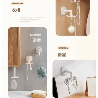 Móc treo đồ dán tường ECOCO 360 độ xoay đa năng, chịu lực tốt, giảm giá 59.000 VND
