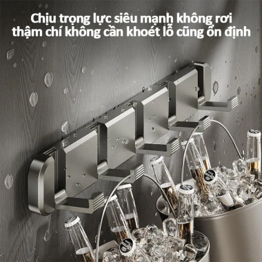 Móc treo đồ dán tường không khoan – Vô hình, gập lại, nhà bếp, nhà tắm, quần áo – 120.750 VND 3