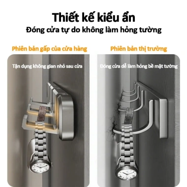 Móc treo đồ dán tường không khoan – Vô hình, gập lại, nhà bếp, nhà tắm, quần áo – 120.750 VND 6