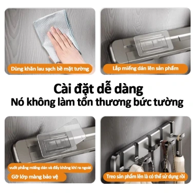 Móc treo đồ dán tường không khoan – Vô hình, gập lại, nhà bếp, nhà tắm, quần áo – 120.750 VND 8