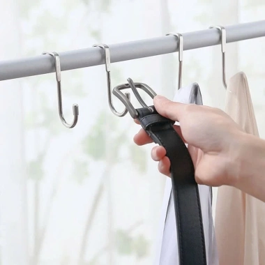 Móc Treo Đồ Hình Chữ S Đôi Thép Không Gỉ – Inox Tiện Dụng Giá Xưởng 40k