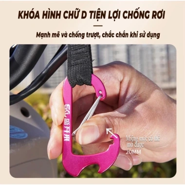 Móc Treo Đồ Hợp Kim Chữ D LIBITU - Treo Xe Đạp, Xe Máy, Mở Nắp Chai, 40.000 VND 3