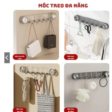 Móc treo đồ hút chân không đa năng cho tắm bếp - Tiết kiệm không gian, dễ lắp đặt | Shop Khánh Vy 3