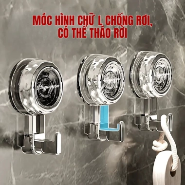 Móc Treo Đồ Hút Chân Không Đa Năng HIKARI – Hút Chắc, Không Khoan Đục, Tái Dùng