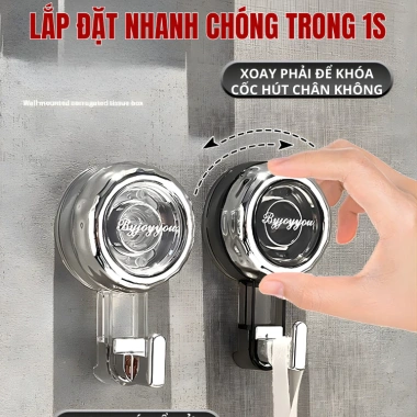 Móc Treo Đồ Hút Chân Không InnoHome - Hút Chắc, Ổn Định, Không Khoan, Tái Dùng, 25.900₫