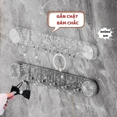 Móc treo đồ hút chân không không khoan đục - Dùng cho nhà tắm, bếp, tái sử dụng 35.000₫