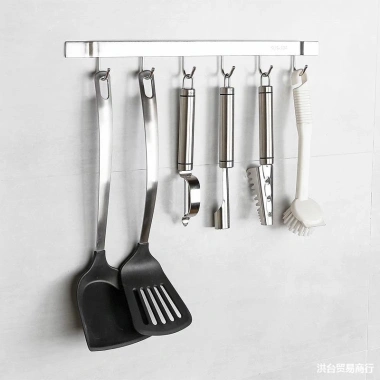 Móc treo đồ inox đa năng cho nhà bếp, nhà tắm, tặng keo dán, chỉ 45.000₫ (giá gốc 58.500₫)