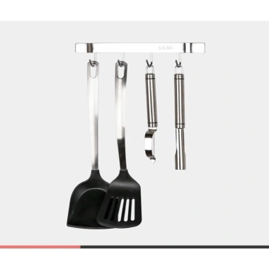 Móc treo đồ inox đa năng cho nhà bếp, nhà tắm, tặng keo dán, chỉ 45.000₫ (giá gốc 58.500₫)
