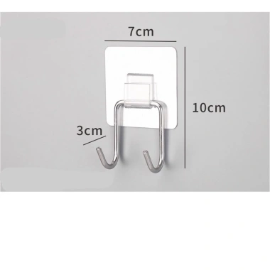 Móc treo đồ inox đa năng cho nhà bếp, nhà tắm, tặng keo dán, chỉ 45.000₫ (giá gốc 58.500₫)