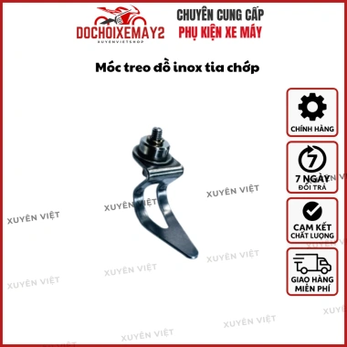 Móc treo đồ inox tia chớp - Giá 39.000đ, chất bền, thiết kế hiện đại, giảm giá