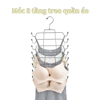 Móc treo đồ lót 8 tầng inox không rỉ - Đa năng gấp gọn, treo áo bra và áo 2 dây, chỉ 50k 5 Móc treo đồ lót 8 tầng inox không rỉ - Đa năng gấp gọn, treo áo bra và áo 2 dây, chỉ 50k 5