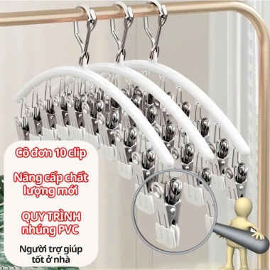 Móc Treo Đồ Lót & Phơi Đa Năng Khóa Chống Gió, Chống Trượt - Treo Tất, Quần Áo Trẻ Nhỏ, 47.000 4