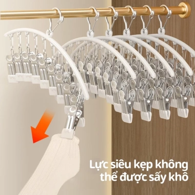 Móc Treo Đồ Lót & Phơi Đa Năng Khóa Chống Gió, Chống Trượt - Treo Tất, Quần Áo Trẻ Nhỏ, 47.000 6