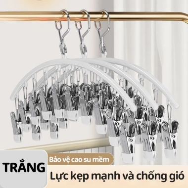 Móc Treo Đồ Lót & Phơi Đa Năng Khóa Chống Gió, Chống Trượt - Treo Tất, Quần Áo Trẻ Nhỏ, 47.000 7