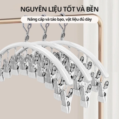 Móc Treo Đồ Lót & Phơi Đa Năng Khóa Chống Gió, Chống Trượt - Treo Tất, Quần Áo Trẻ Nhỏ, 47.000 9
