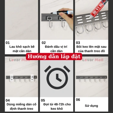 Móc Treo Đồ Nhà Tắm, Nhà Bếp Dán Tường 30kg Đa Năng Kèm Keo Dán – 25.000đ 7