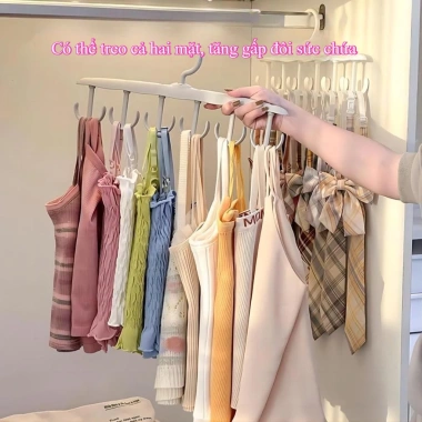 Móc treo đồ nhựa đa năng 12 thanh - tiện cho đồ lót, khăn tắm, thắt lưng, cà vạt, túi xách, mũ - Giá chỉ 19.800₫ 6
