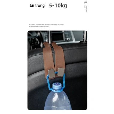 Móc treo đồ ô tô da cao cấp kim loại bền, treo ghế xe hơi, giá 76.000₫ (giảm từ 98.040₫)