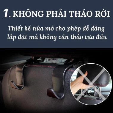 Móc Treo Đồ Ô Tô Đa Năng, Nhỏ Gọn Tiện Lợi - Dùng Cho Ghế Sau, Giá Chỉ 15.000 3