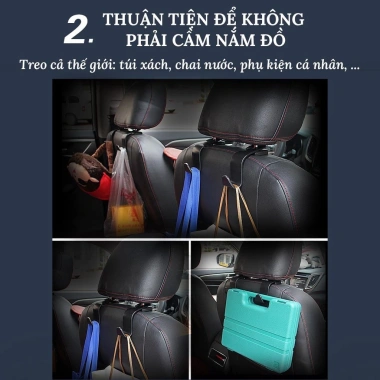 Móc Treo Đồ Ô Tô Đa Năng, Nhỏ Gọn Tiện Lợi - Dùng Cho Ghế Sau, Giá Chỉ 15.000 4