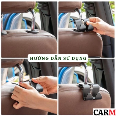 Móc Treo Đồ Ô Tô Hai Đầu Đa Năng CarMax - Giá Đỡ Điện Thoại Gắn Lưng Ghế Xe, Chỉ 39.997₫
