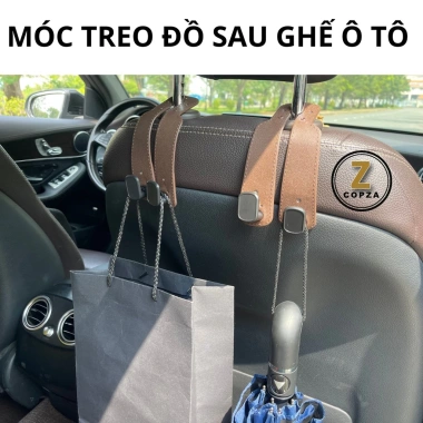 Móc treo đồ sau ghế ô tô cao cấp da PU sang trọng - tiện lợi, thiết kế thông minh COPZA - giá ưu đãi 45.000đ