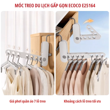 Móc treo du lịch ECOCO đa năng gấp gọn 7 lỗ thông minh phơi đồ linh hoạt – 85.000₫