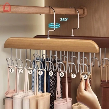 Móc treo gỗ đa năng 8 móc xoay 360 – Gọn gàng treo đồ lót, cà vạt, thắt lưng, khăn – Giá ưu đãi 15.581₫ 3