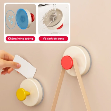 Móc treo hút chân không 1 lần đa màu ABS cao cấp, giá chỉ 15.900₫, đa năng, bền bỉ