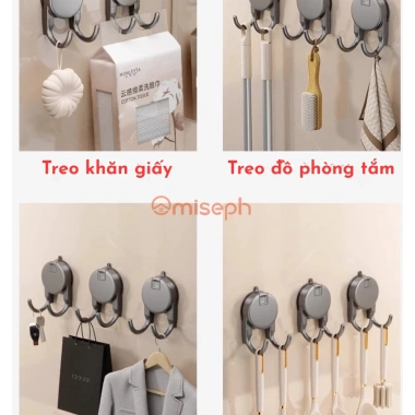 Móc treo hút chân không đa năng Omiseph - Tiết kiệm không gian, lắp nhanh, chỉ 42.000₫ 7 Móc treo hút chân không đa năng Omiseph - Tiết kiệm không gian, lắp nhanh, chỉ 42.000₫ 7