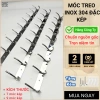 Móc treo inox 304 7-9 móc kép khung 1,5 ly bền đẹp, BH 2 năm, tặng vít