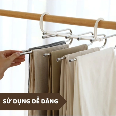 Móc Treo Inox Gấp Gọn 5‑9 Tầng Đa Năng - Tiết Kiệm Không Gian, Giá 18.359₫