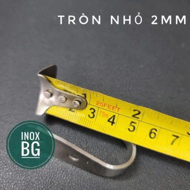 Móc treo inox tròn nhỏ dày 2mm, bắt tường đa năng, tiện dụng cho đồ cá nhân 15.000₫