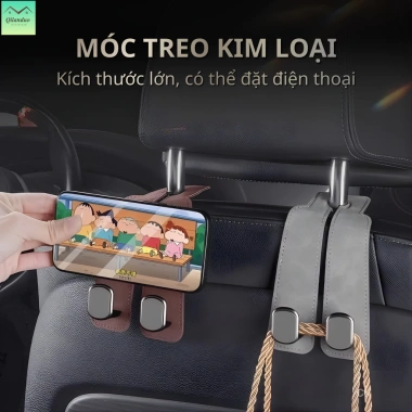 Móc treo lưng ghế ô tô đa năng, chịu tải mạnh, bền chắc, cất đồ - Giá 39.000đ