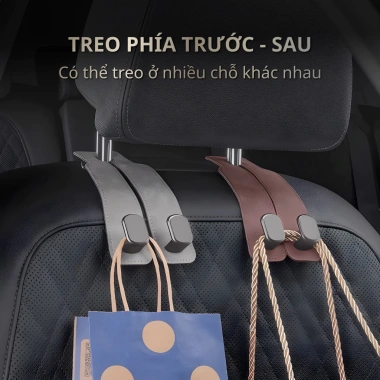 Móc treo lưng ghế ô tô đa năng, chịu tải mạnh, bền chắc, cất đồ - Giá 39.000đ