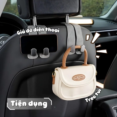 Móc treo lưng ghế ô tô đa năng, chịu tải mạnh, bền chắc, cất đồ - Giá 39.000đ