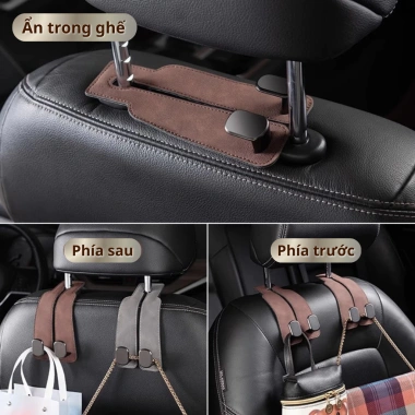 Móc treo lưng ghế ô tô đa năng, chịu tải mạnh, bền chắc, cất đồ - Giá 39.000đ
