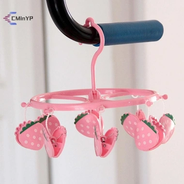 Móc treo máy sấy quần áo dâu tây đáng yêu - Giá phơi đồ lót, gia dụng, chống gió, dành cho nhà mới, chỉ 52.580₫