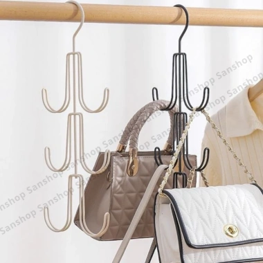 Móc treo mũ, túi, quần áo 3 tầng thép không gỉ đa năng - Tiện lợi, chỉ 29.000₫ | San Shop 2