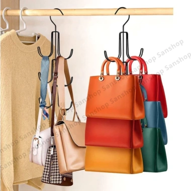 Móc treo mũ, túi, quần áo 3 tầng thép không gỉ đa năng - Tiện lợi, chỉ 29.000₫ | San Shop 3