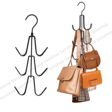 Móc treo mũ, túi, quần áo 3 tầng thép không gỉ đa năng - Tiện lợi, chỉ 29.000₫ | San Shop 4